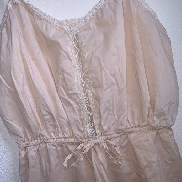 SOLD Kimchi Blue | Nude Lace Trim Romper - Picture 3 of 7